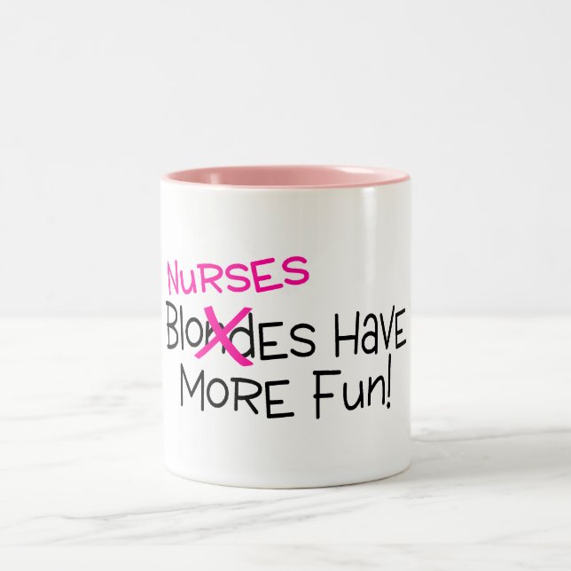 Nurses Have More Fun Two-Tone Coffee Mug (Center)
