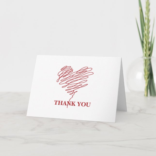 Nurses Heart Symbol Thank You Card (Front)