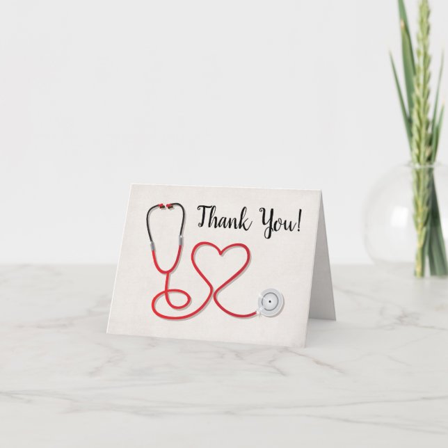 Nurse's Heart thank you note card (Front)