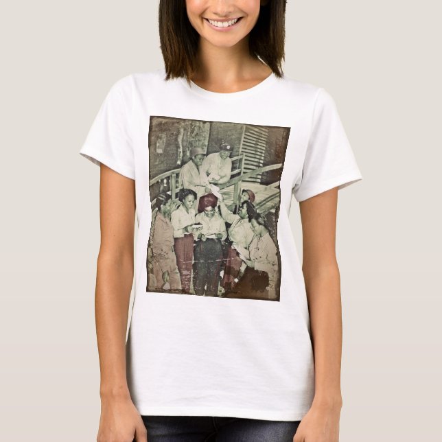 Nurses in the SW Pacific Getting Mail T-Shirt (Front)