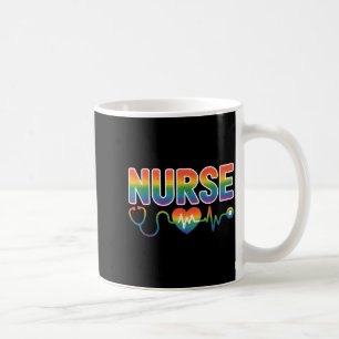 Nurse's Life Lgbt Heart Stethoscope Nurse Week  Coffee Mug