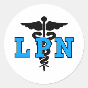 Nurses LPN Medical Symbol Classic Round Sticker
