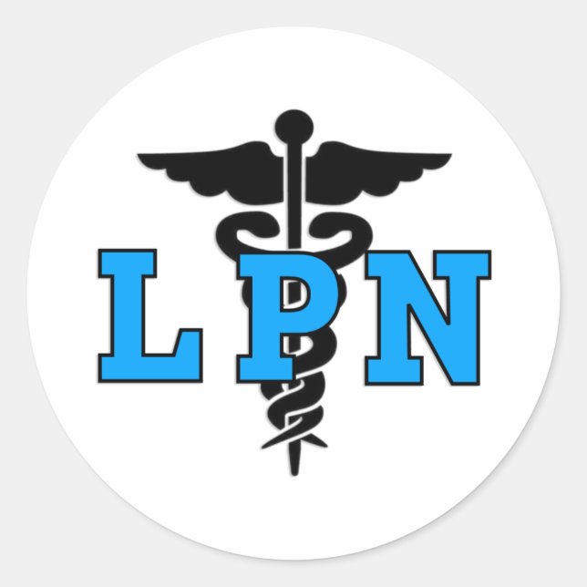 Nurses LPN Medical Symbol Classic Round Sticker (Front)