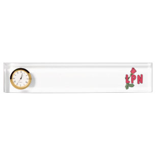 Nurses LPN Rose Nameplate