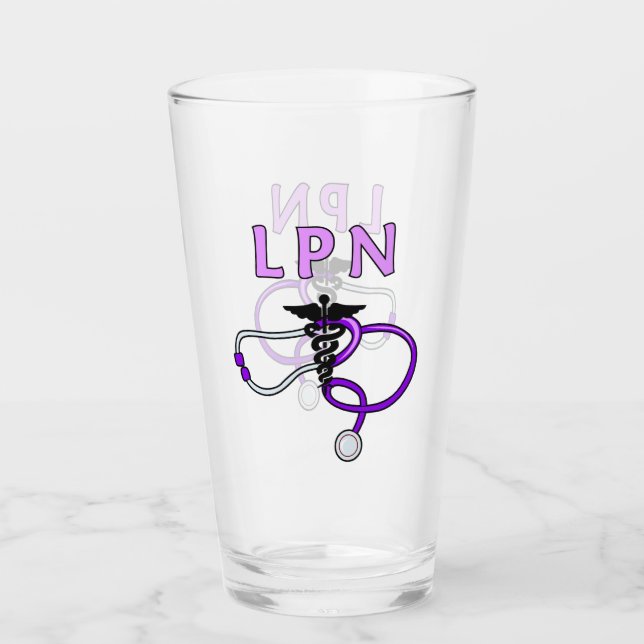 Nurses LPN Stethoscope   Glass (Front)