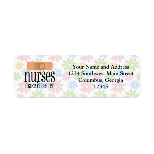Nurses Make it Better, Bandage Return Address Label