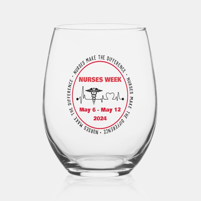 Nurses Make The Difference Stemless Wine Glass (Front)