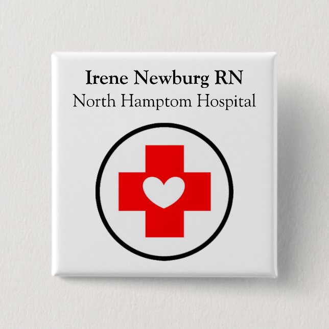 Nurse's Name Badge and Logo or Symbol (Front)