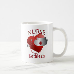 Nurses Name Nurse Heart Custom Mug