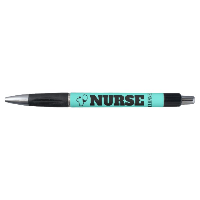 Nurse's Personalised Stethoscope Bright Turquoise (Front)