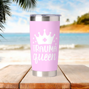 nurses pink cute gift simple crown  insulated tumbler