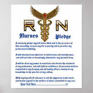 Nurses Pledge 11X13 Please View About Design Poster