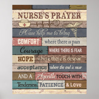 Nurse's Prayer Inspirational & Motivational Poster