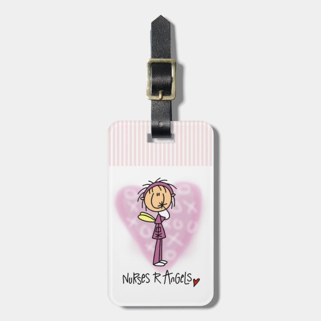 Nurses R Angels Luggage Tag (Front Vertical)
