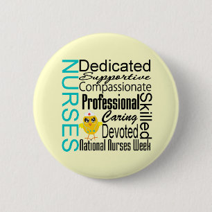 Nurses Recognition Collage - National Nurses Week 6 Cm Round Badge