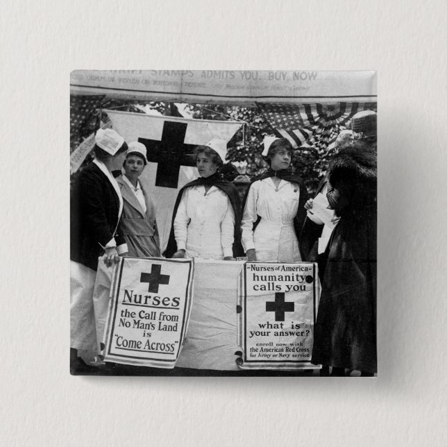 Nurses Recruitment 15 Cm Square Badge (Front)