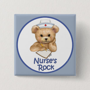 Nurse's Rock 15 Cm Square Badge