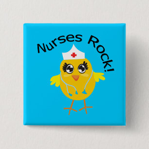Nurses Rock 15 Cm Square Badge