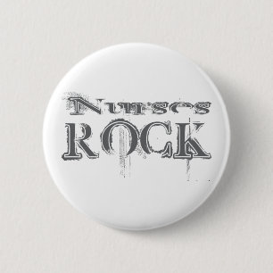 Nurses Rock 6 Cm Round Badge