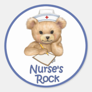 Nurse's Rock Classic Round Sticker