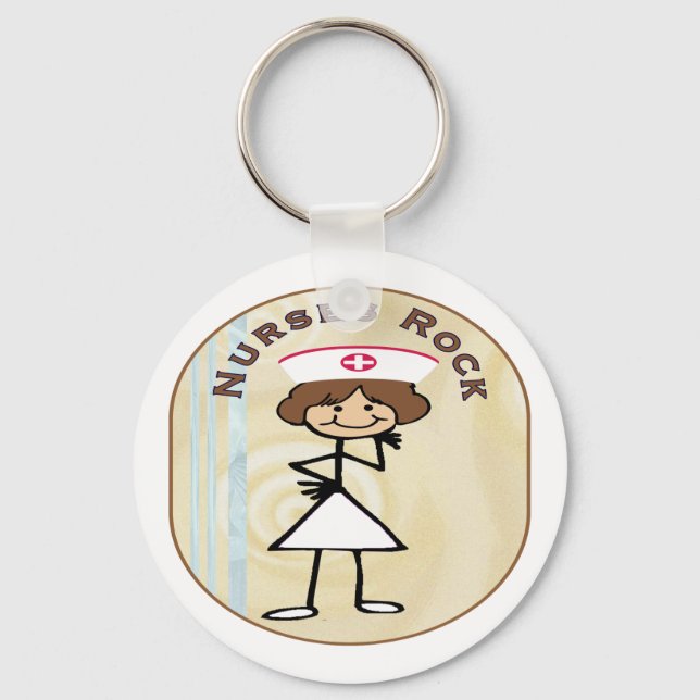 Nurses Rock Key Ring (Front)