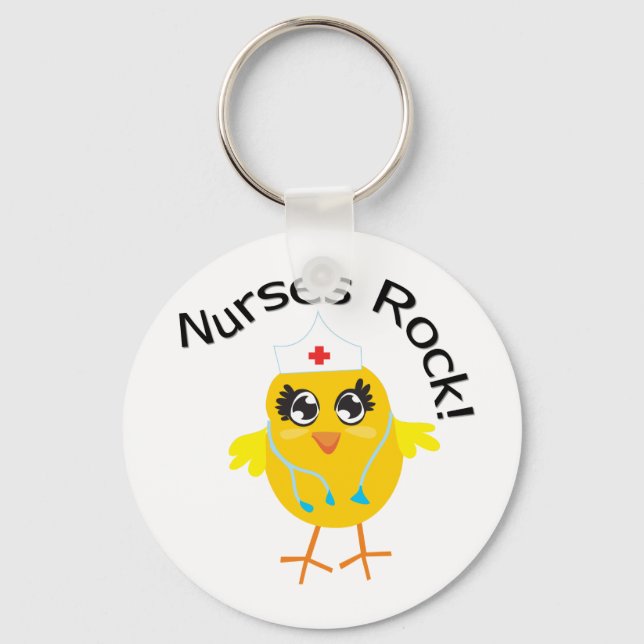 Nurses Rock Key Ring (Front)