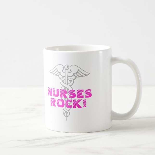 Nurses Rock! Mug | with caduceus symbol (Right)