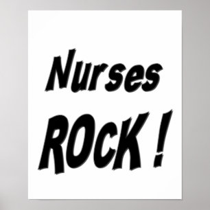 Nurses Rock! Poster Print