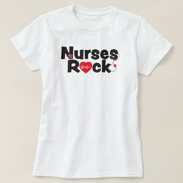 Nurses Rock T-Shirt (Design Front)