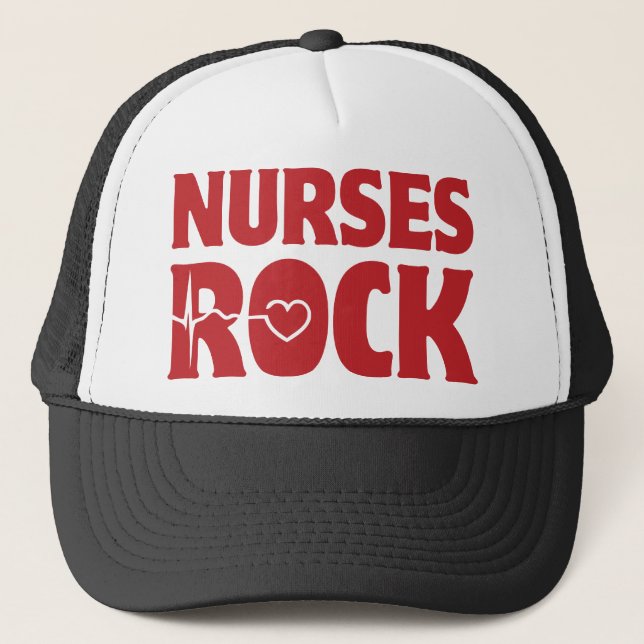 Nurses Rock Trucker Hat (Front)