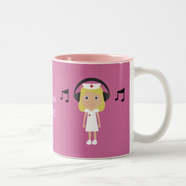 Nurses Rock! Two-Tone Coffee Mug (Right)