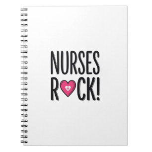 Nurses Rock Vintage Nurse Heart Vector Design_1 Notebook