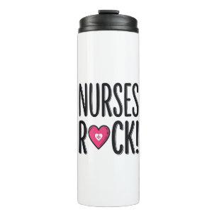 Nurses Rock Vintage Nurse Heart Vector Design_1 Thermal Tumbler