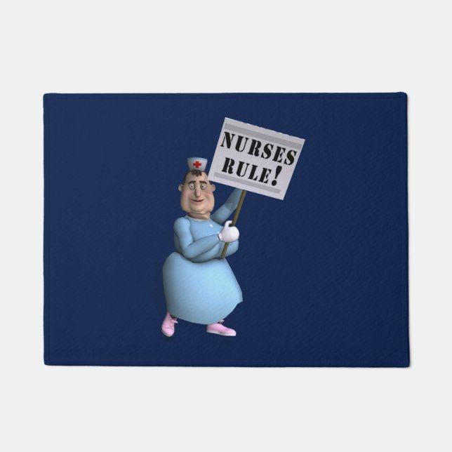 Nurses Rule! Doormat (Front)