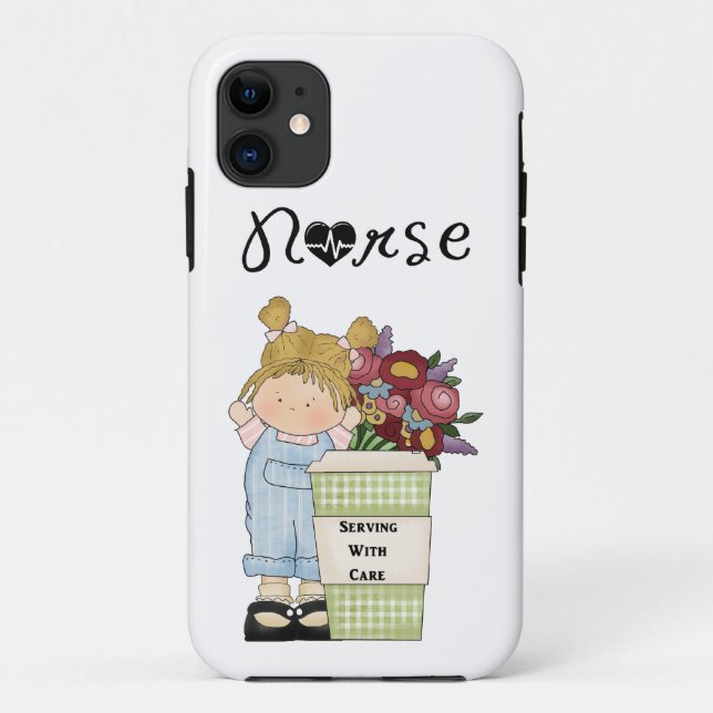 Nurses Serving With Care Case-Mate iPhone Case (Back)