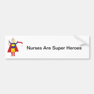 Nurses Super Hero Bumper Sticker