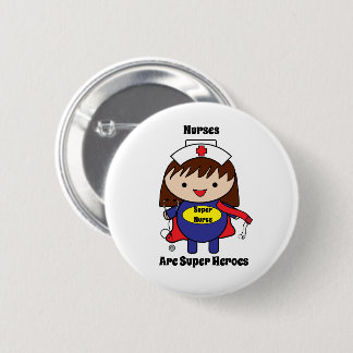 Nurses Super Heroes Cute Personalize 6 Cm Round Badge