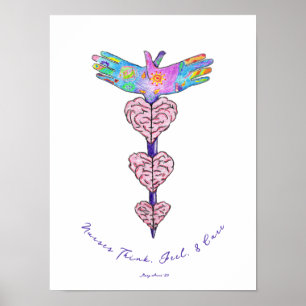 Nurses Think, Feel, & Care Poster