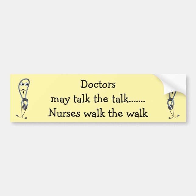 Nurses Walk Bumper Sticker (Front)