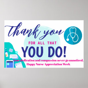 Nurses Week Appreciation Banner – Honouring  Poster
