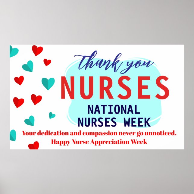 Nurses Week Appreciation Banner – Honouring  Poster (Front)