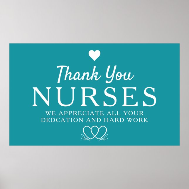 Nurses Week Appreciation Banner Thank You Nurses  Poster (Front)