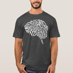 Nurses Week Brain Typography RN Neuronurse T-Shirt