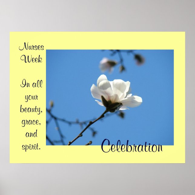 Nurses Week Celebration art print poster Nursing (Front)