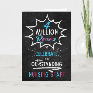 Nurses Week Chalkboard Theme for Staff Card