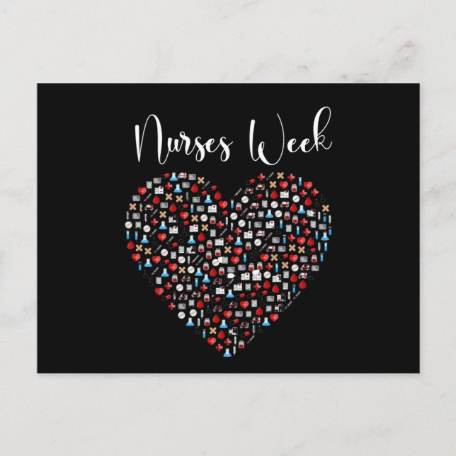Nurses Week. Happy National Nurses Week Postcard (Front)
