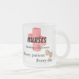 NURSES' WEEK PERSONALIZE GIFTS FROSTED GLASS COFFEE MUG