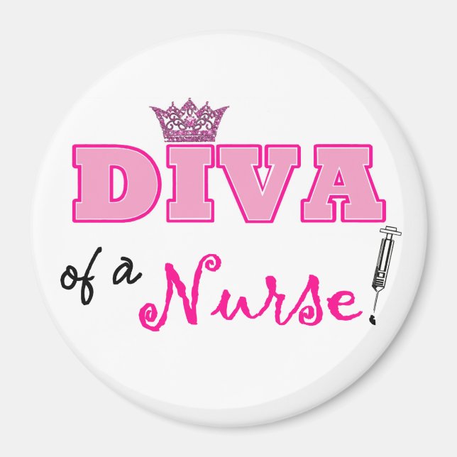 NURSEtude/Diva of a Nurse! magnets (Front)