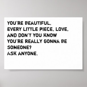 Nursey Decor, Playroom Decor, Inspirational quotes Poster