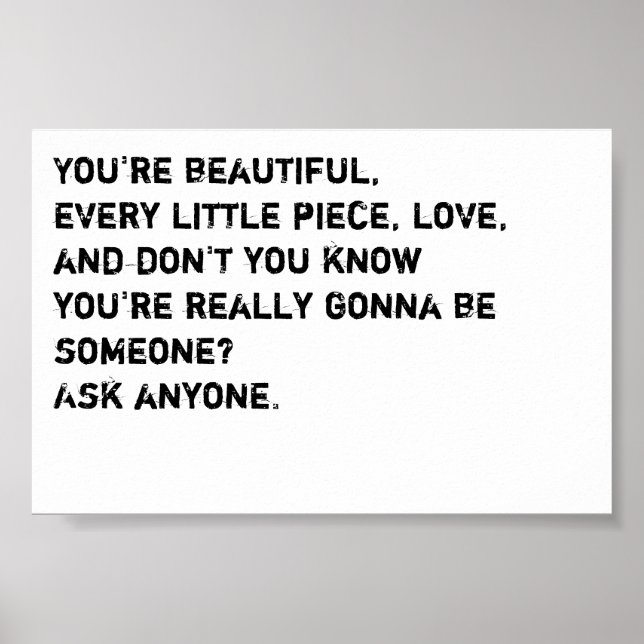 Nursey Decor, Playroom Decor, Inspirational quotes Poster (Front)